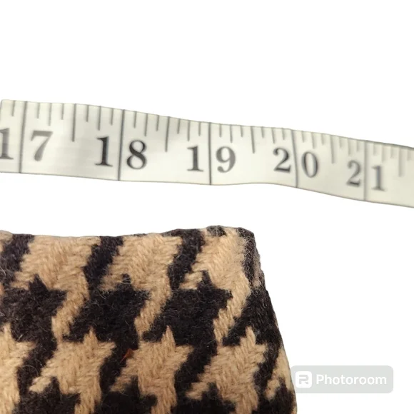Talbots Brown & Beige Houndstooth Pencil Skirt Women's Size 20WP